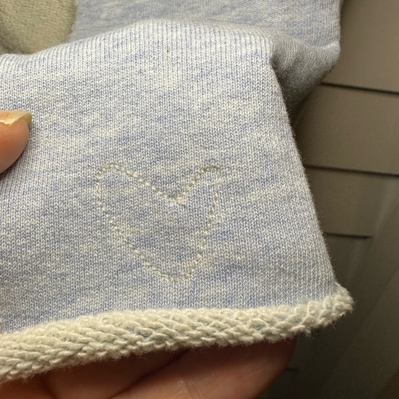 Frank & Eileen Sweatshirt Tee Lab M Baby Blue EUC Cool Asymmetrical Made in USA - Picture 9 of 9